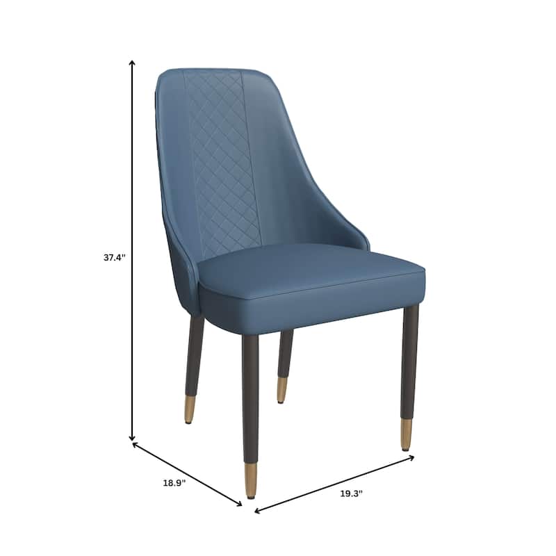 Allure Dining Chairs Fabtic/Leather Seat and Back in Oak Wood Set of 2
