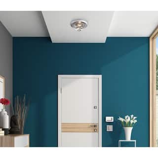 Westinghouse Lighting Basset Two Light 13 Inch Brushed Nickel Indoor Flush Mount Fixture