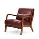 preview thumbnail 90 of 119, Glitzhome Set of 2 30.75"H Mid-Century Modern PU Leather Accent Chairs - 25.75"W x 33.75"D x 30.75"H
