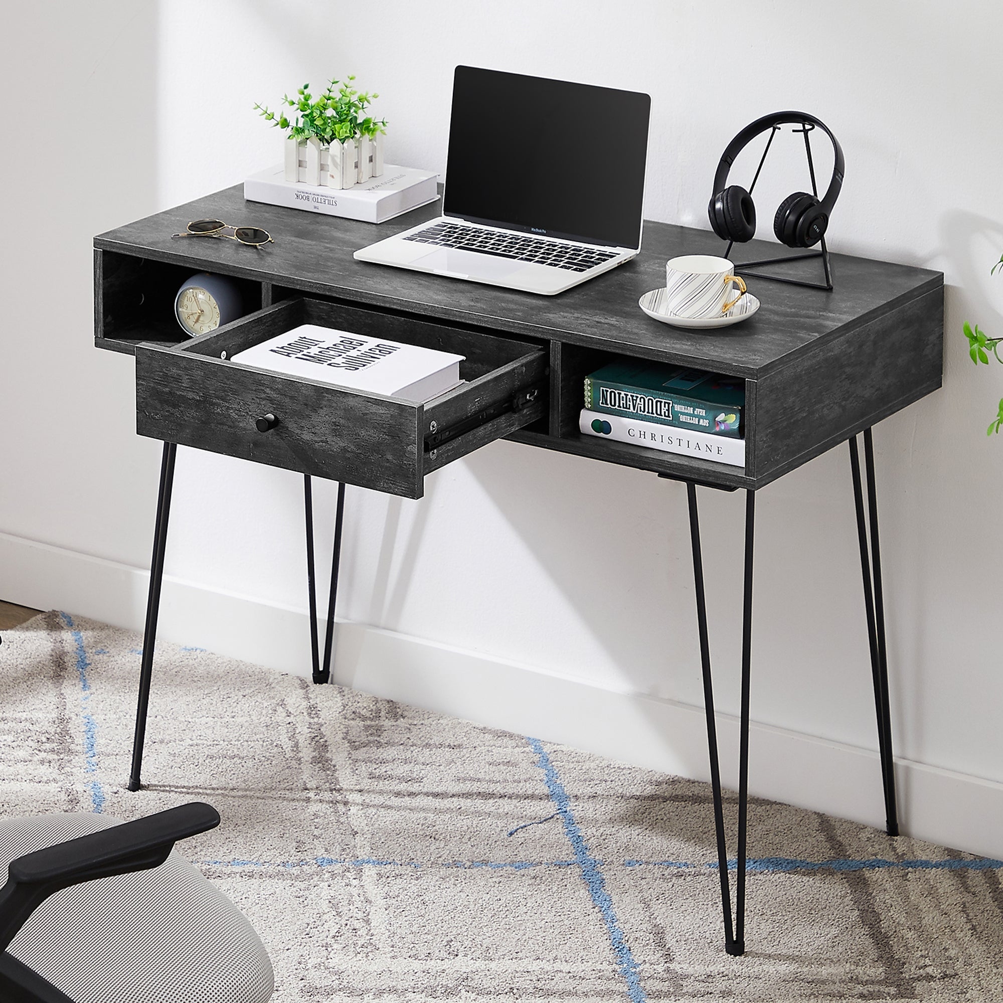 39 inch desk with drawers sale