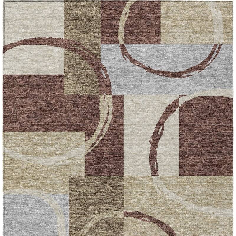 HomeRoots Geometric Modern Rectangle Outdoor Rug