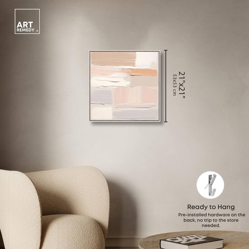 Roseate Cream Tones III Canvas by Art Remedy