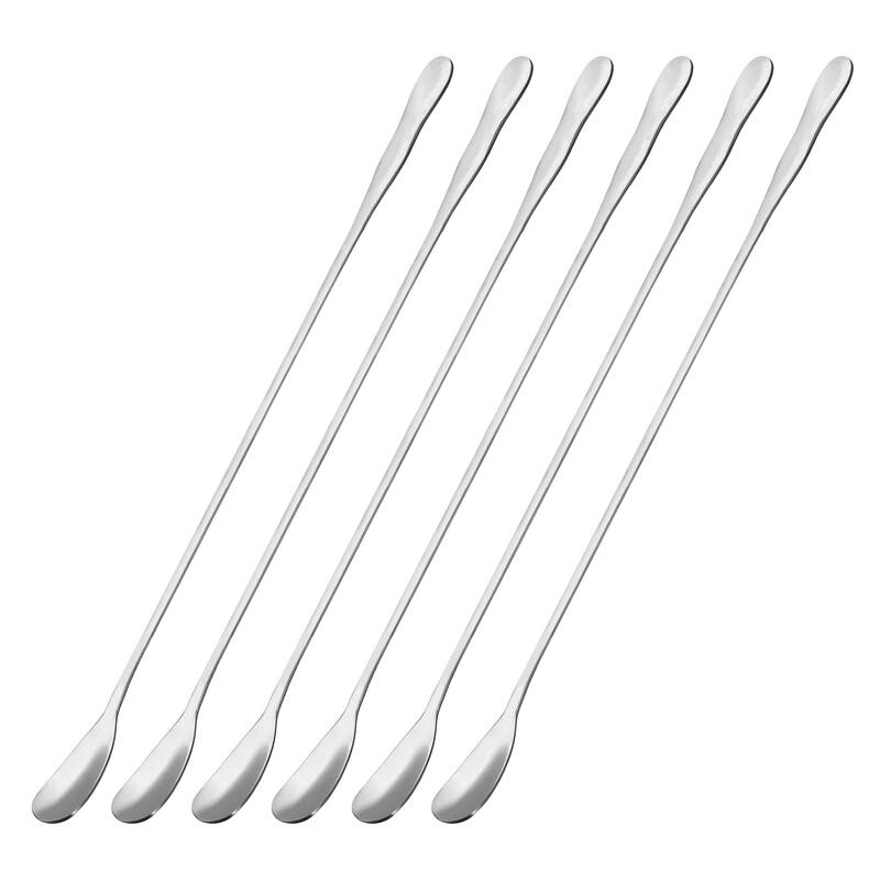 Stainless Steel Stirring Spoon, 6Pcs 10.24-Inch Long Handle Spoon