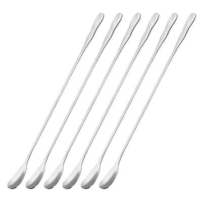 Stainless Steel Stirring Spoon, 6Pcs 10.24-Inch Long Handle Spoon