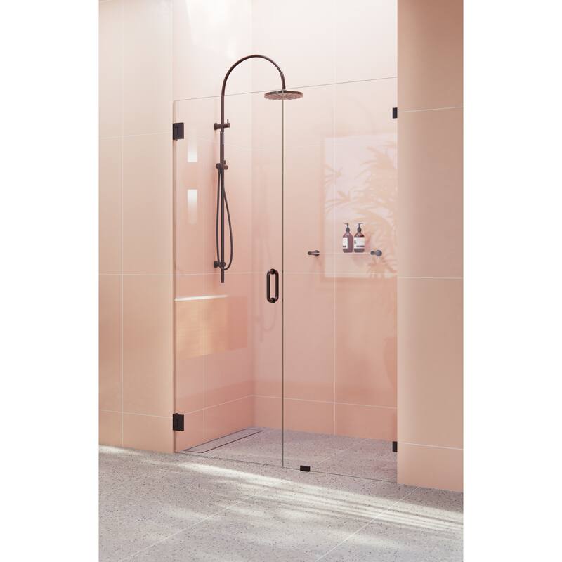 Glass Warehouse 78" x 45.75" Frameless Shower Door - Wall Hinge