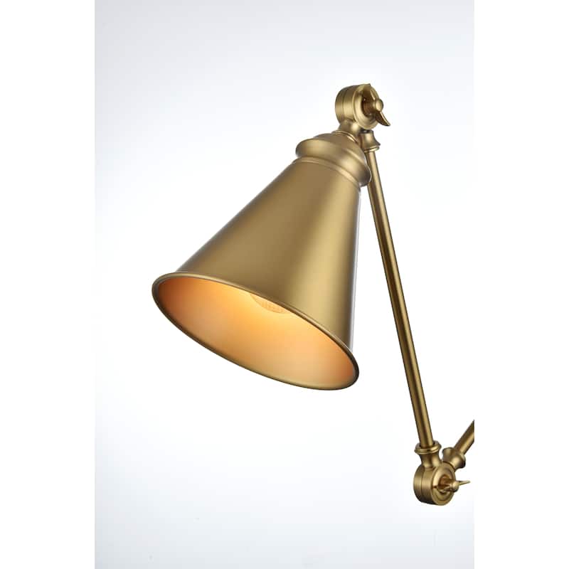 Legend 1 Light Black Swing Arm Wall Sconce - 6