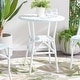 preview thumbnail 7 of 46, SAFAVIEH Outdoor Patio Furniture California Bistro Table (Fully Assembled) Baby Blue/White