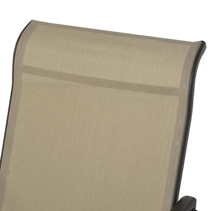 Outsunny 3-Piece Outdoor Gliders Set Bistro Set with Steel Frame,Tempered Glass Top Table for Patio, Garden, Backyard, Lawn