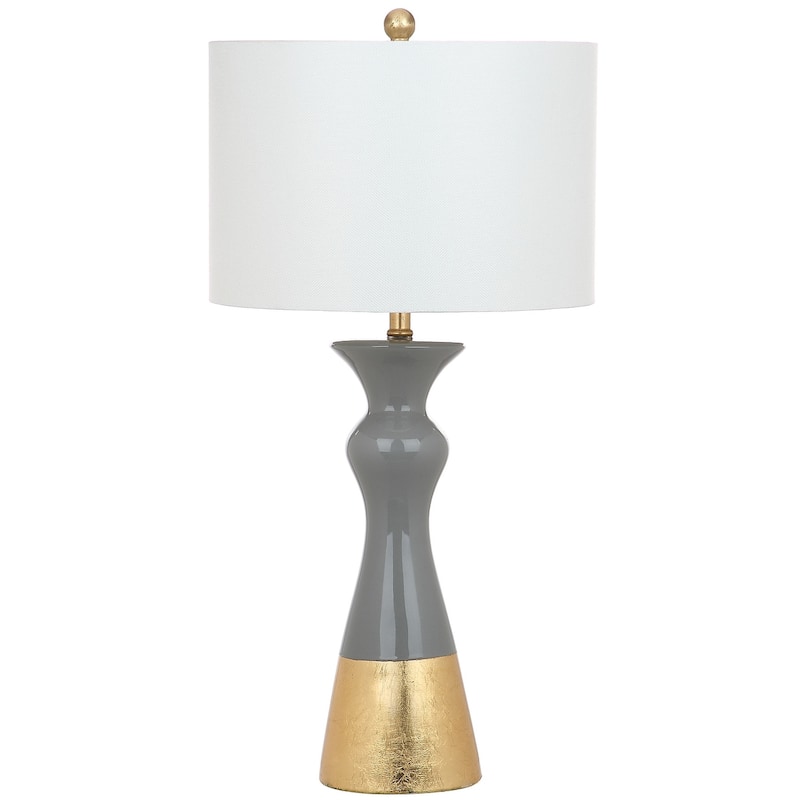 SAFAVIEH Lighting Shameena 31-inch Grey/ Gold Table Lamp (Set of 2) - 15"x15"x30.5" - 15Wx15Dx31H