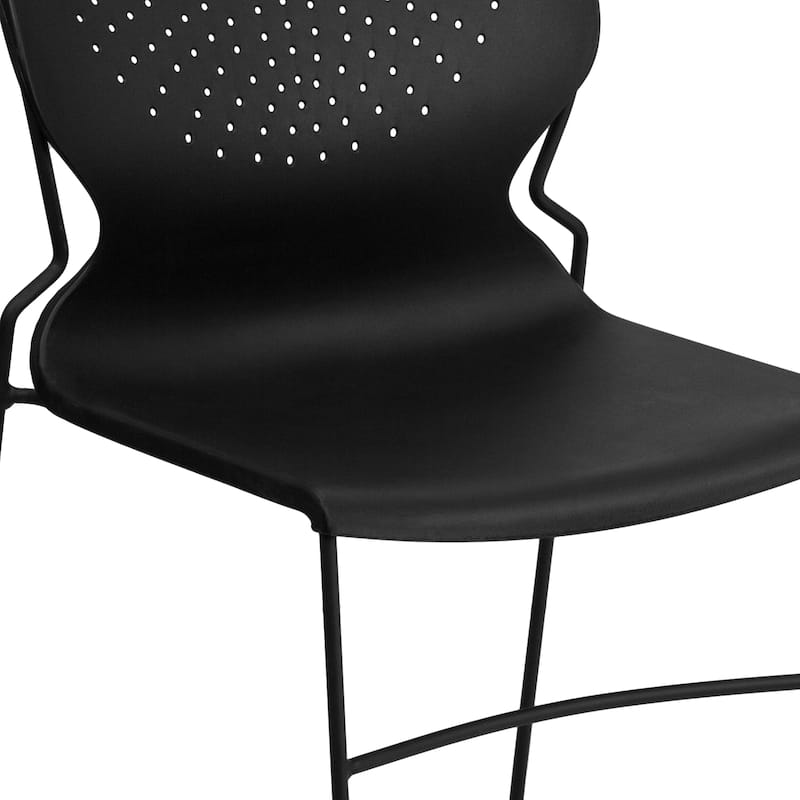 661 lb. Capacity Full Back Stack Chair with Powder Coated Frame