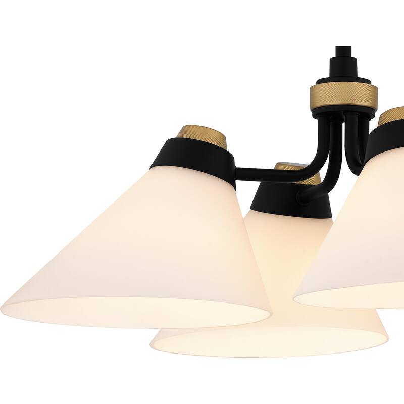 Graft 4-Light Matte Black Semi-Flush Mount Light