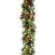 preview thumbnail 2 of 2, Pre-lit Silver Bristle Spruce 9-foot Garland with Cones - Green