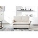 preview thumbnail 19 of 70, Velvet Loveseat Couch with Pull Out Bed Convertible Sleeper Sofa Bed Beige