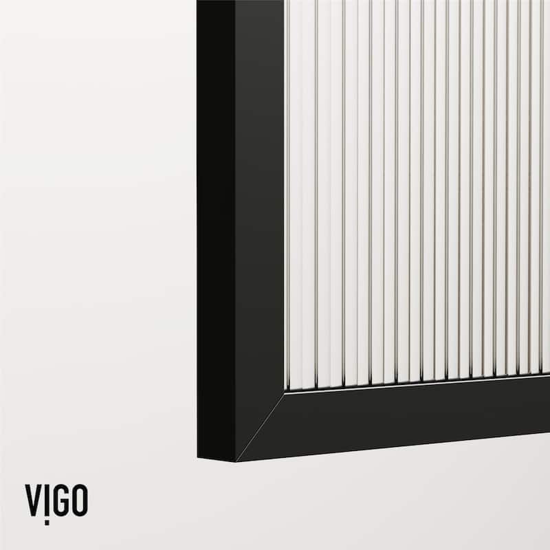 Vigo VG6091FL3462 Ventana 62" High x 33-3/4" Wide Shower Screen Framed