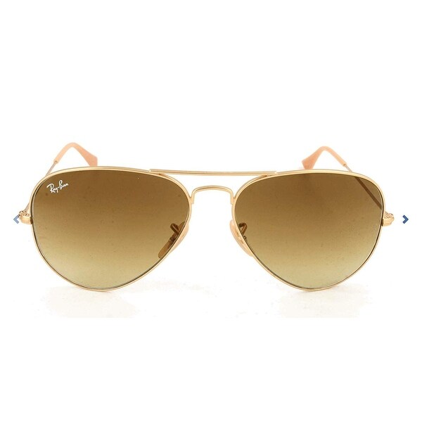 Shop Ray-Ban RB3025 Aviator Sunglasses, Matte Gold/Brown ...