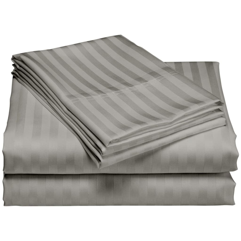 Spring Home 1200 Thread Count Egyptian Cotton Deep Pocket Dobby Striped Sheet Set