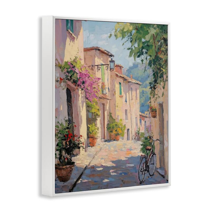 Stupell Cobblestone Path City Architecture Framed Giclee Art Design By Nini Art