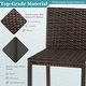 preview thumbnail 6 of 9, Costway Patio 3PCS Wicker Bar Set Height Table Two Stools with 3 Rows - See Details