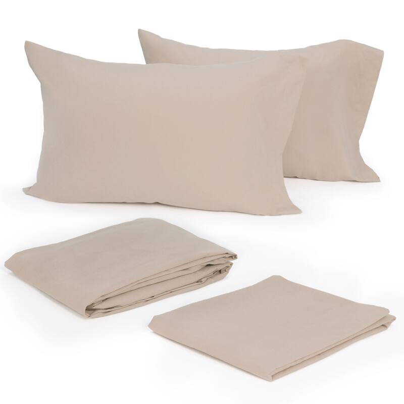 Modern Living Solid Bed Sheet Set or Pillow Cases