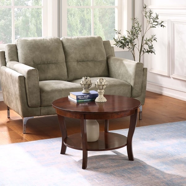 Shop Copper Grove Aubrieta Round Coffee Table On Sale