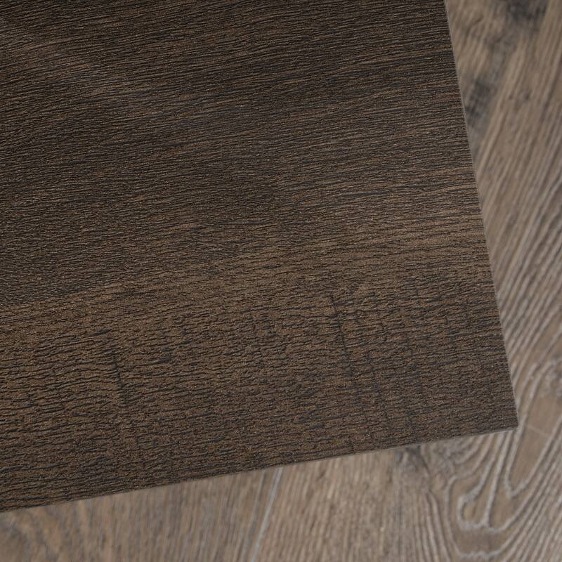 Wood Industrial Side Table with Open Shelving, Brown - 15.51" L x 15.51" W x 20.00" H