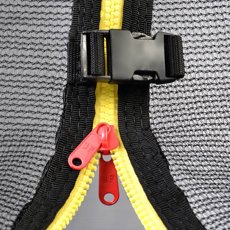 YC 12FT trampoline Pumpkin- ladder-Black Red