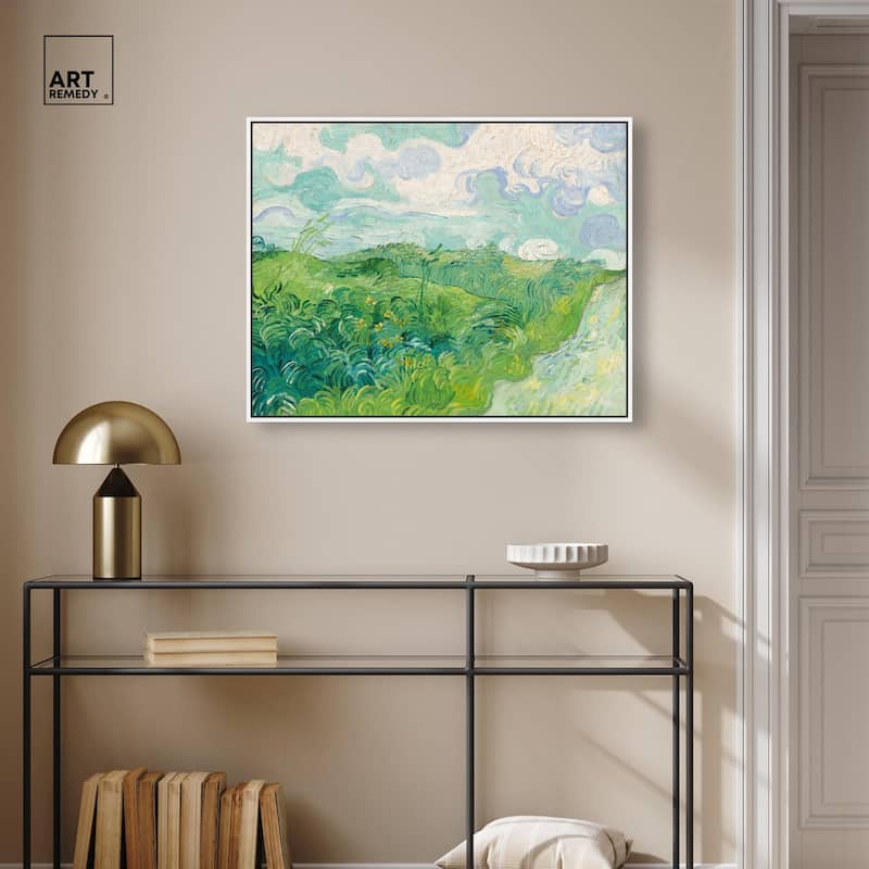 Green Wheat Fields Canvas by Art Remedy