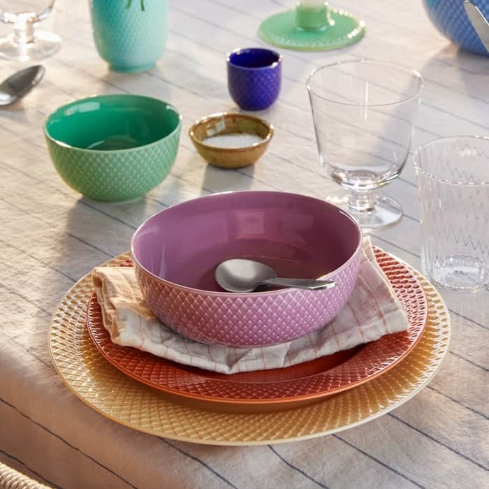 Lyngby Porcelæn Rhombe Color Bowl, Ø: 6.1"