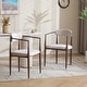 preview thumbnail 97 of 107, Modern Industrial Elmore Upholstered Dining Chairs (Set of 2) with Iron Frame by Christopher Knight Home Walnut/Black/Beige