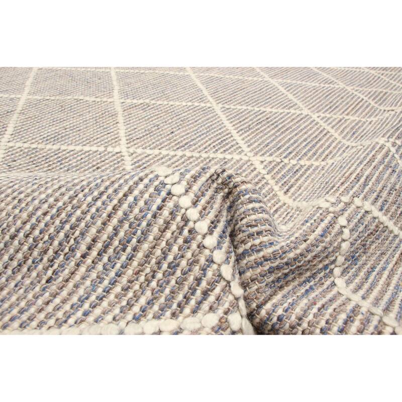 ECARPETGALLERY Braid weave Sienna Taupe Wool Rug - 5'1 x 7'5