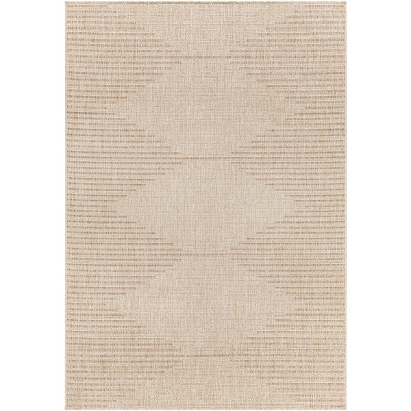slide 1 of 2, Livabliss Vivianne Modern Geometric Indoor/ Outdoor Area Rug 2'7" x 12' Runner - Beige