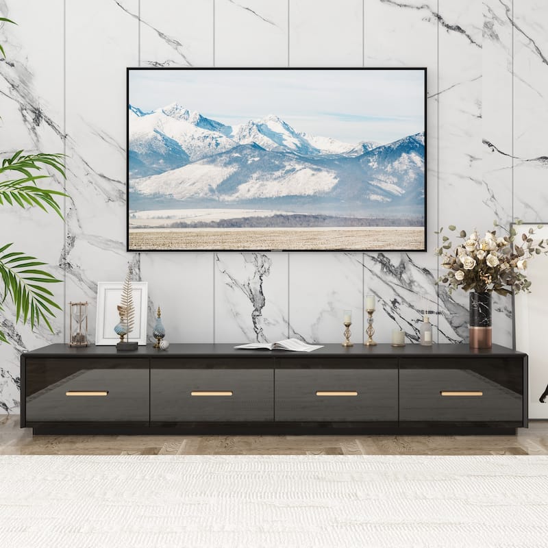 Multimedia Console Ample Storage Upgrade Your Living Room's Aesthetic - 70.9"