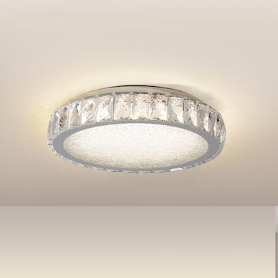 Oaks Aura Elegant K9 Crystal LED Ceiling Light with Adjustable Color Temperatures