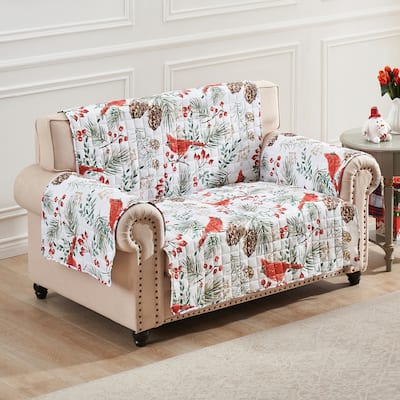 Greenland Home Cardinal Plaid Reversible Loveseat Protector - 103 x 76 inches