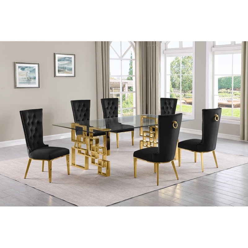 Best Quality Furniture D223/4-SC330-7 Dining Set with 95
