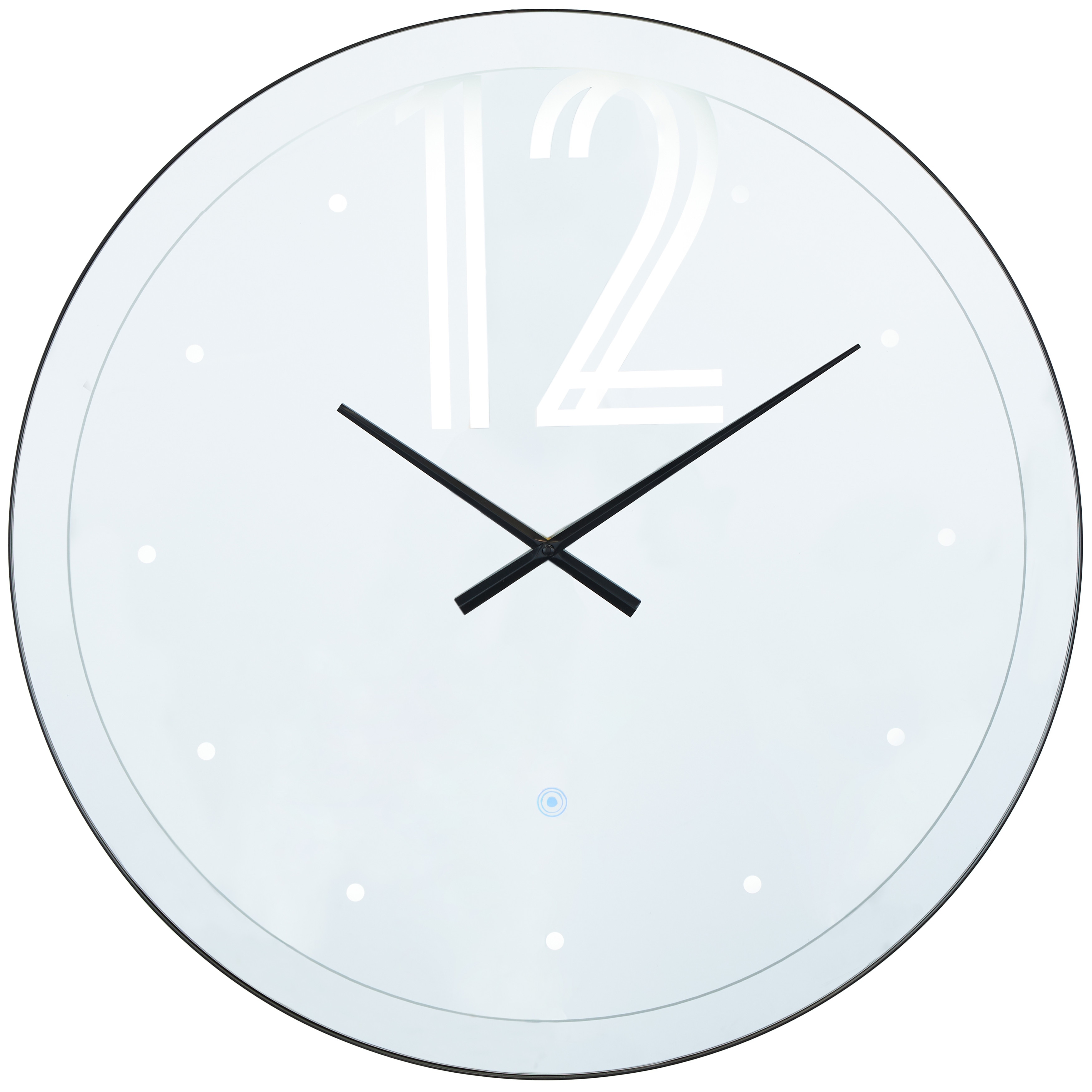 Glass LED Decorative Wall Clock with Black Clocks Hands and White Numbers - Multi Colored - Roche River Decor