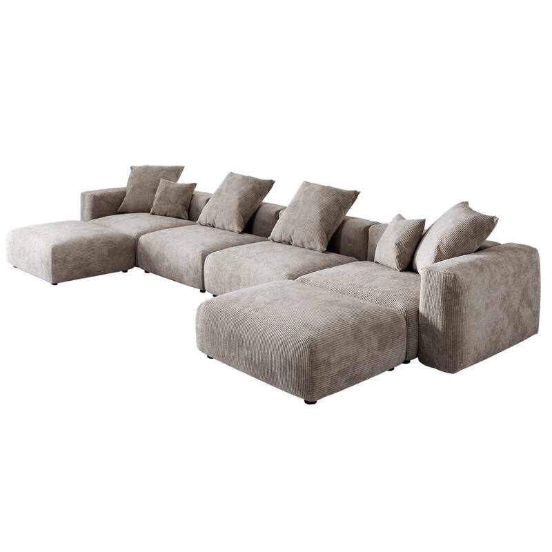 181" Corduroy Modular Sofa