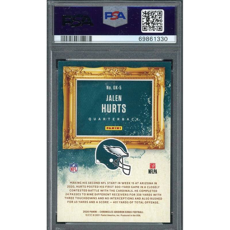 Jalen Hurts 2020 Panini Chronicles Gridiron Kings Rookie Card #GK5 Graded PSA 10 - 8'6" x 11'6"