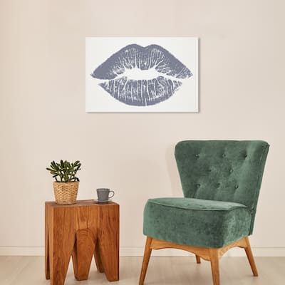 Wynwood Studio Fashion and Glam Solid Kiss Purple Haze White and Glam Wall Art Canvas Print