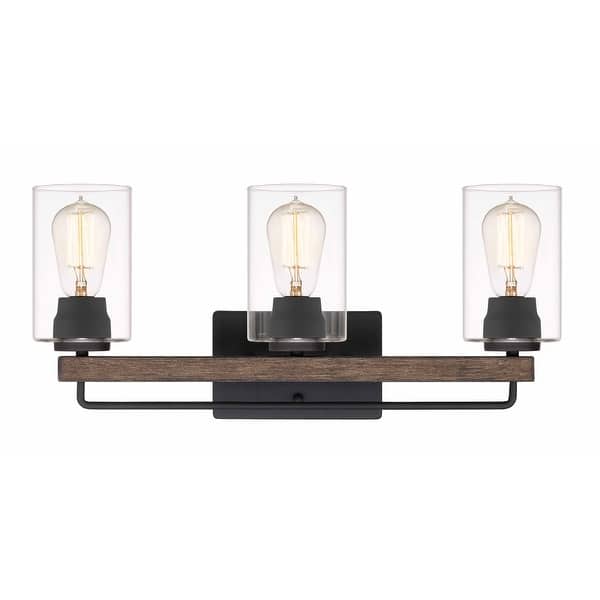 slide 1 of 18, Tawson Amos 3-Light Vanity Light Dark Wood