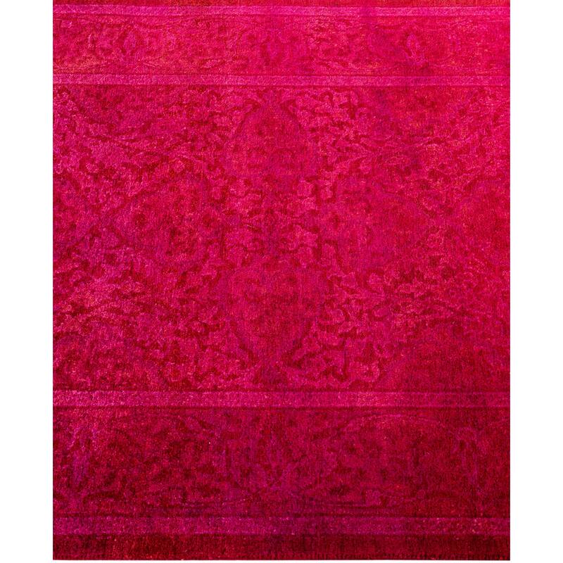 Overdyed One-of-a-Kind Hand-Knotted Area Rug - Red - 2' 7" x 4' 1"