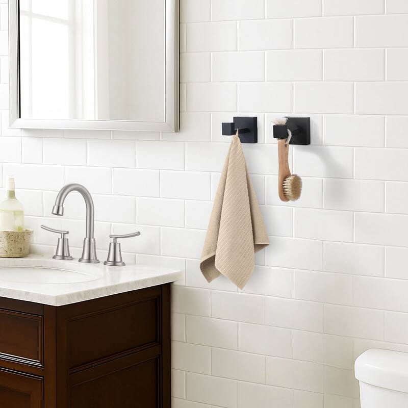 WOWOW J-Hook Wall Mount Robe/Towel Hook 2PCS