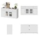 preview thumbnail 48 of 48, Large Entertainment Center Bookshelves 57x38 inch Hutch Space for TV