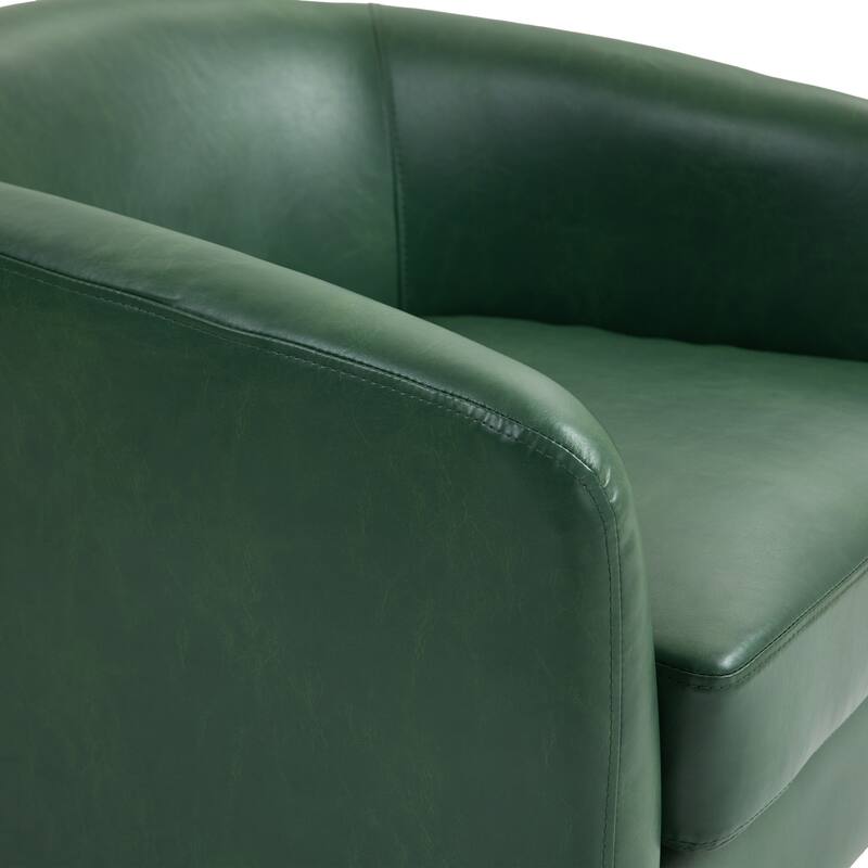 Round Barrel Armchair 360-Degree Swivel Accent Chairs