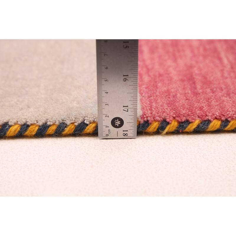 ECARPETGALLERY Hand Loomed Kashkuli Gabbeh Multi Color Wool Rug - 6'8 x 9'9