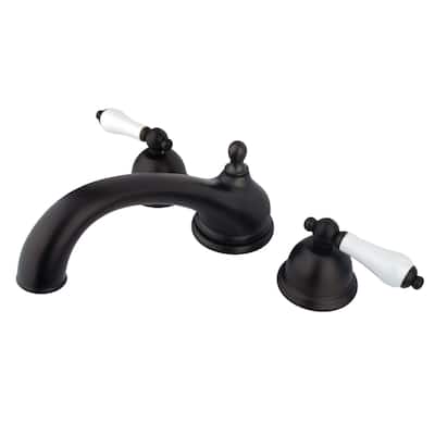 Kingston Brass Vintage Widespread Deck Mounted Roman Tub Filler with