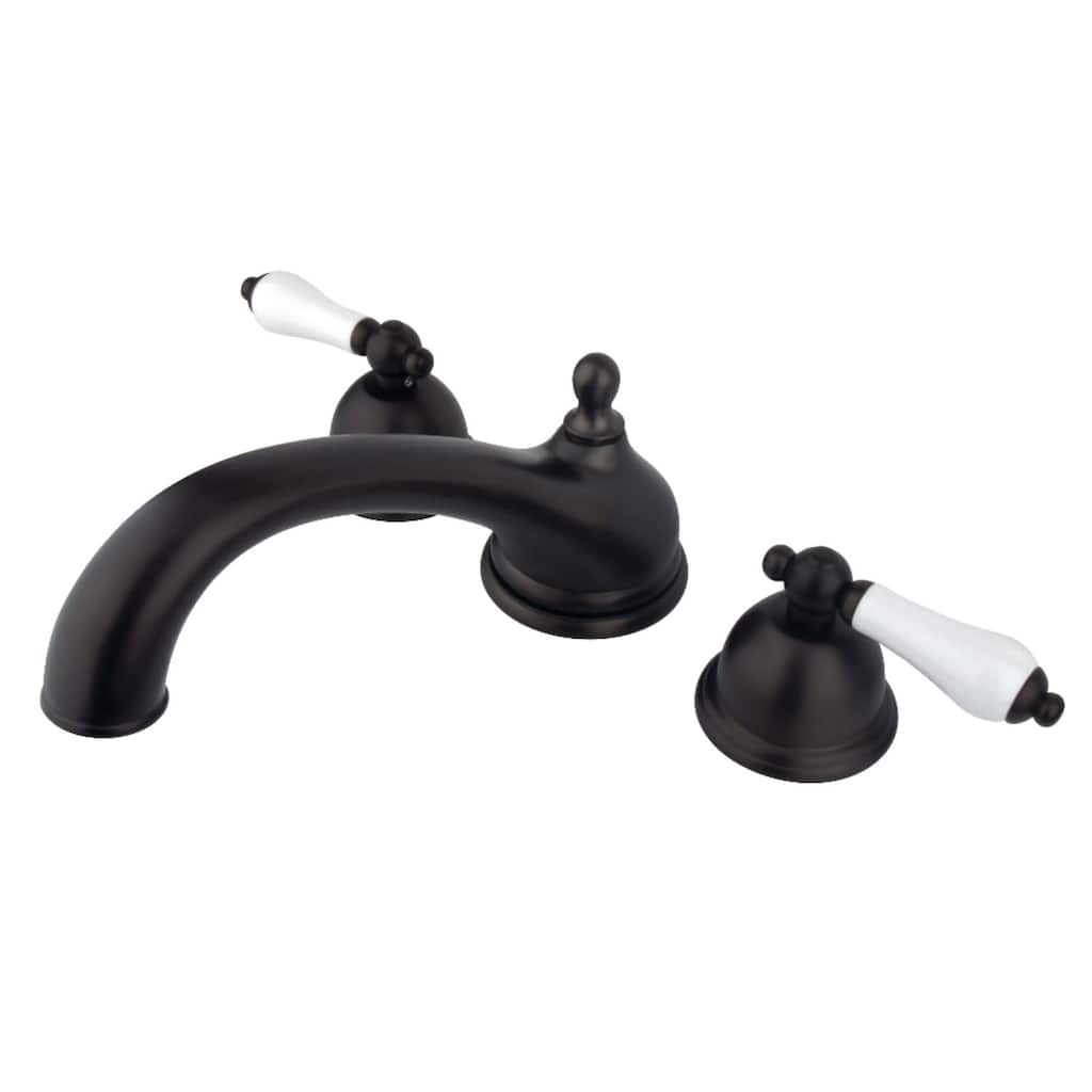 Kingston Brass Vintage Widespread Deck Mounted Roman Tub Filler with