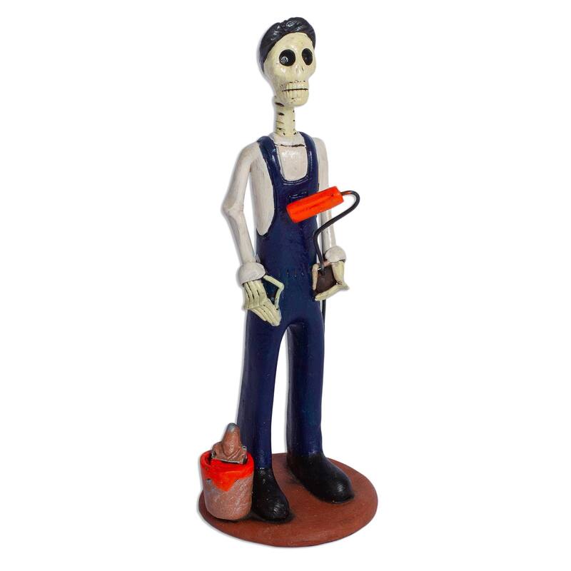 Novica Handmade Painter Catrin Ceramic Sculpture
