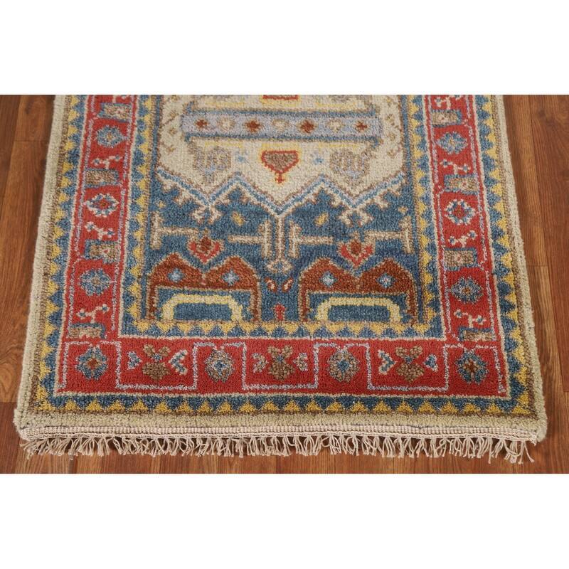 Blue Heriz Serapi Runner Rug Handmade Wool Carpet - 2'6"x 8'0"