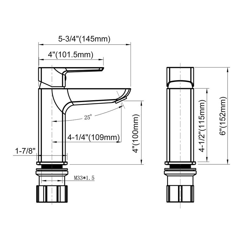 Dowell 8001/021 Series Single Handle Bathroom Faucet